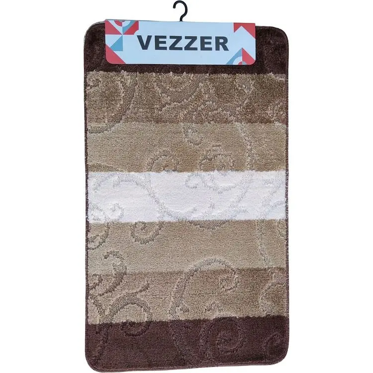Набор ковриков для ванной Vezzer Color line 60x100 и 60x50 см темно-коричневый (VZC10569/1618) - фото 2