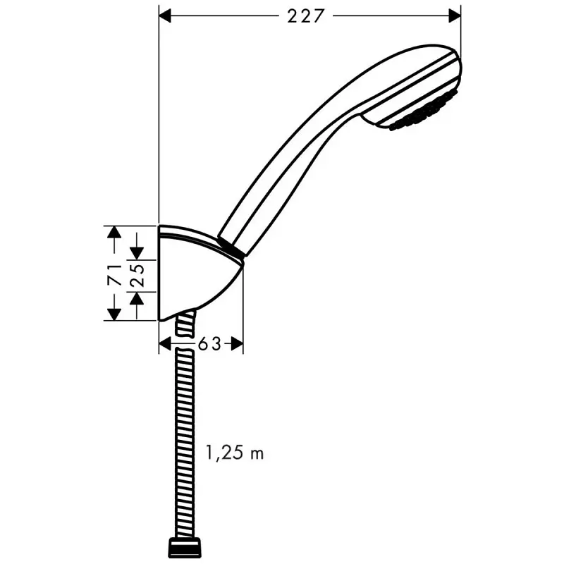 Душовий набір Hansgrohe Crometta 85 1Jet Porter 1.25 м 27576000, Хром - фото 2