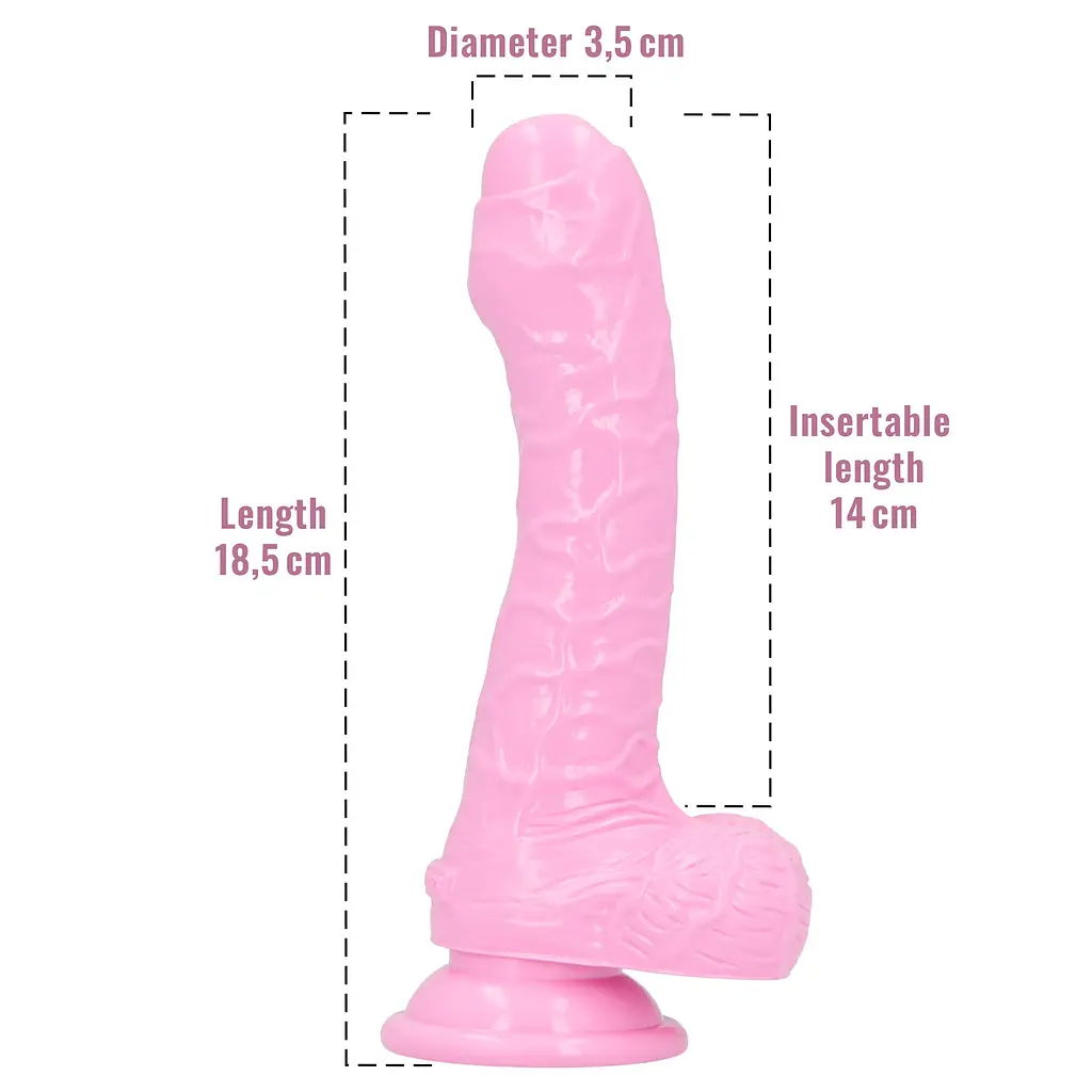 Фалоімітатор з ароматом жуйки Toyz4lovers Delicious Dildo Bubble Gum, 18.5 см - фото 4
