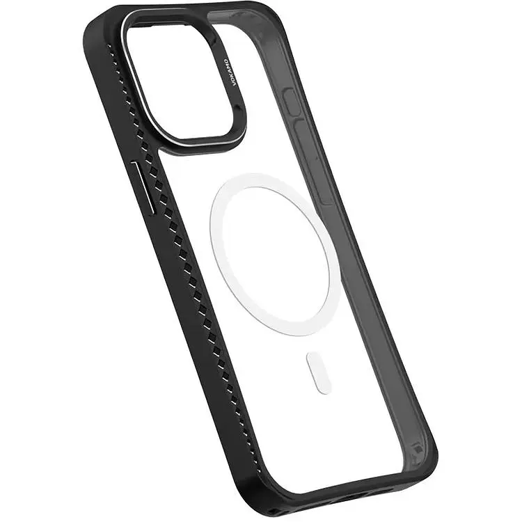 Чохол Vokamo MagSafe для iPhone 15 Pro Max з магнітом Ice Glass Black - фото 3