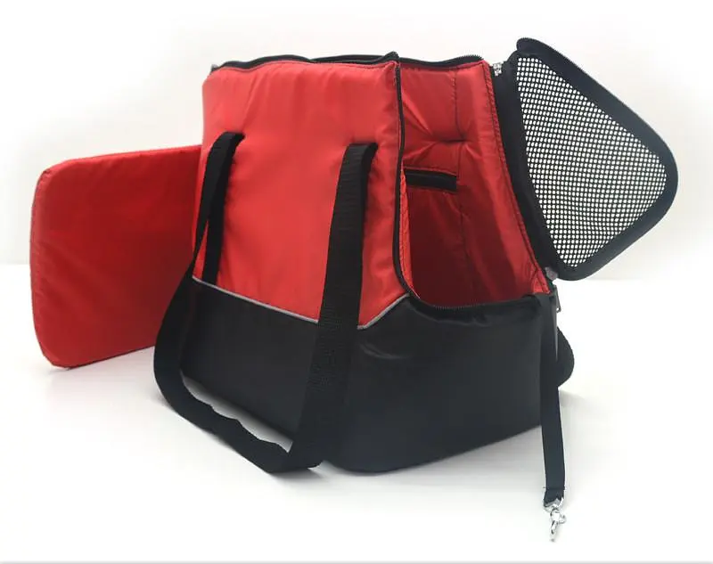 Сумка-переноска для котів та собак Zoo-hunt Вояж №1 23х40х34 см червона - фото 4