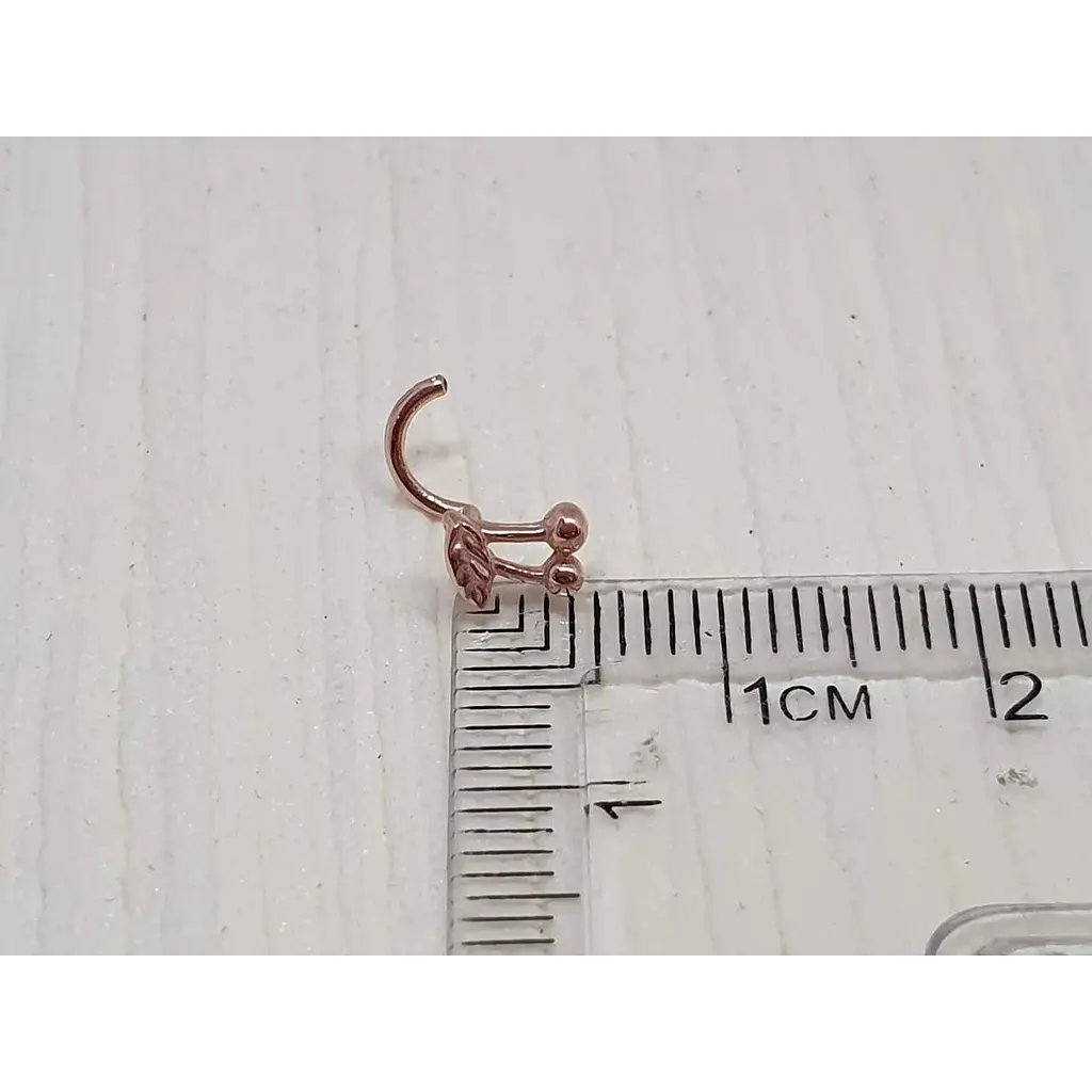 Золота сережка-пірсинг Астор в ніс. 3182435 - фото 3