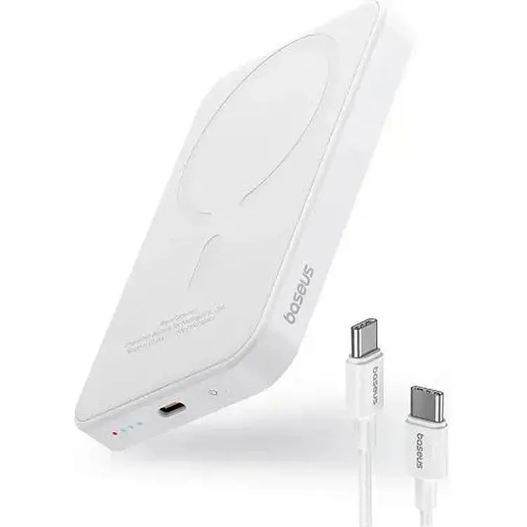 Портативна батарея Baseus Magnetic Mini Wireless Fast Charge 5000 mAh 20W P10022107223-00 White - фото 7