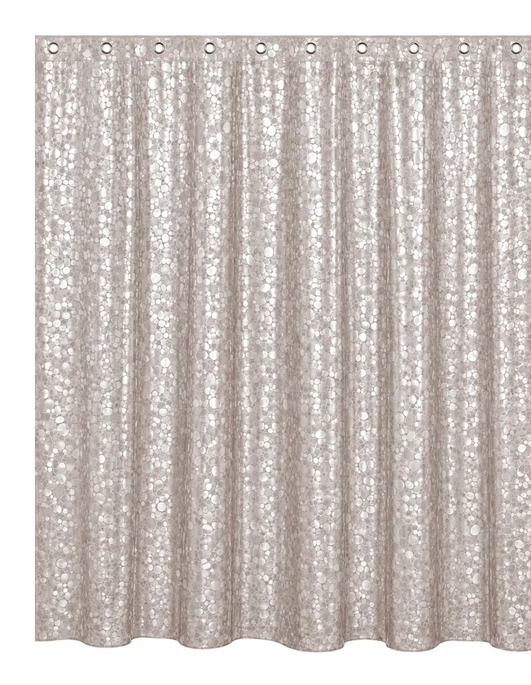 Шторка для ванної кімнати Spazio Shine Brown 3D 180х180 із 12-ма кільцями - фото 3