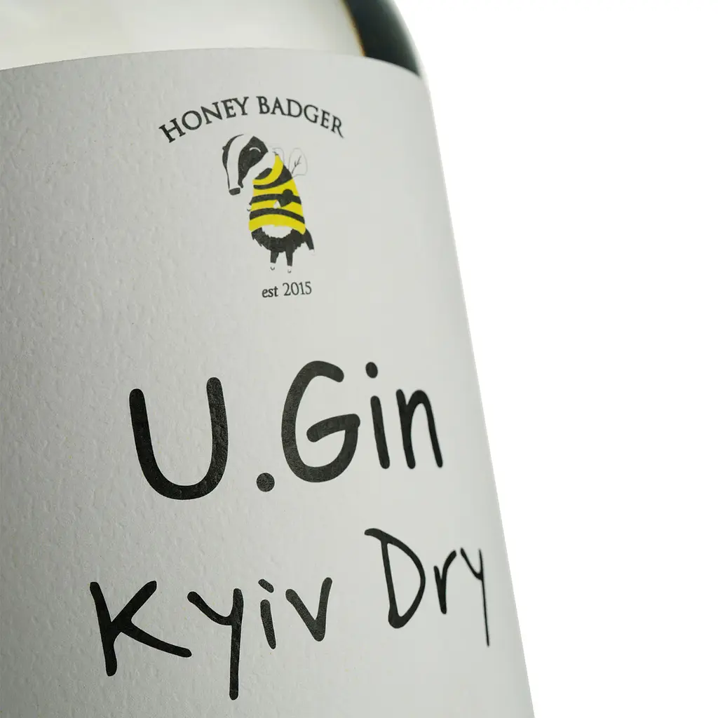 Джин Хані Баджер U.Gin Kyiv Dry 42% 0.5 л - фото 6