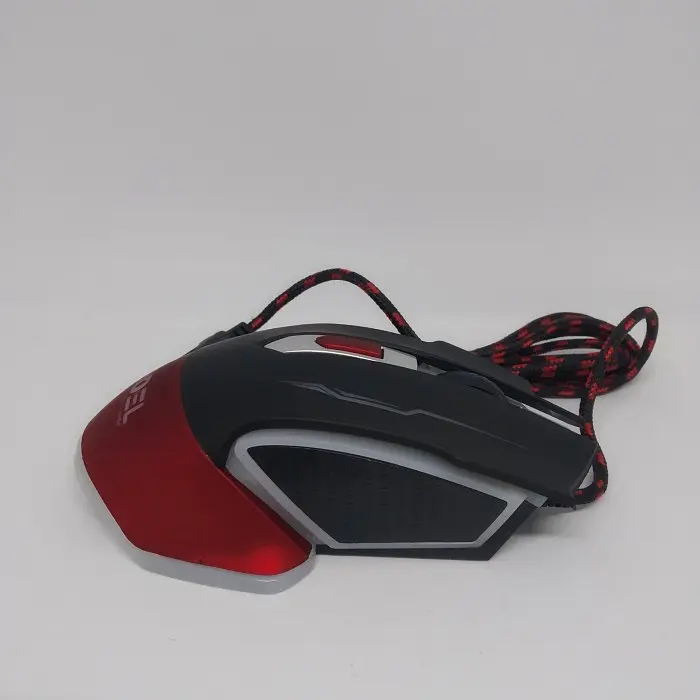 Игровая проводная мышь USB JEDEL GM740 с подсветкой 3200dpi мышка Чёрная с красным - фото 4