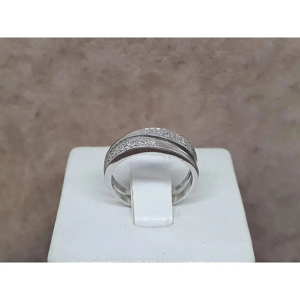 Срібне кільце Агні АГОНА з фіанітами. 1170/1Р-CZ 16 - фото 4