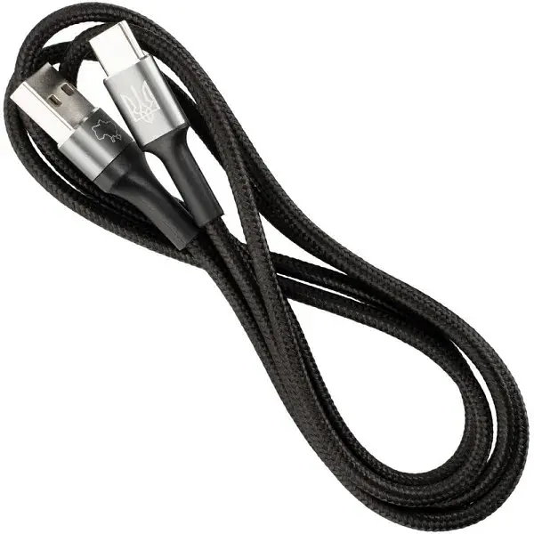 Кабель USB Gelius Strong Ukraine Cable USB to Type-C 1.2m 3A GP-UCN002C Black - фото 3