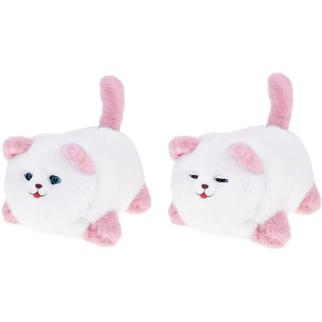 Интерактивная мягкая игрушка AiDA Smart Blinking Cat бело-розовая (AD54081) - фото 9