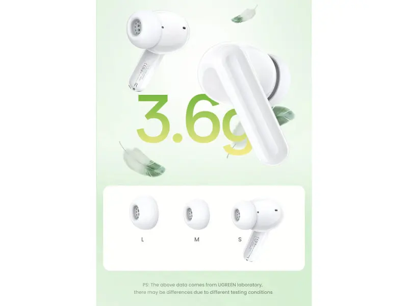 Навушники TWS UGREEN WS207 HiTune T3CWhite (45110) - фото 4