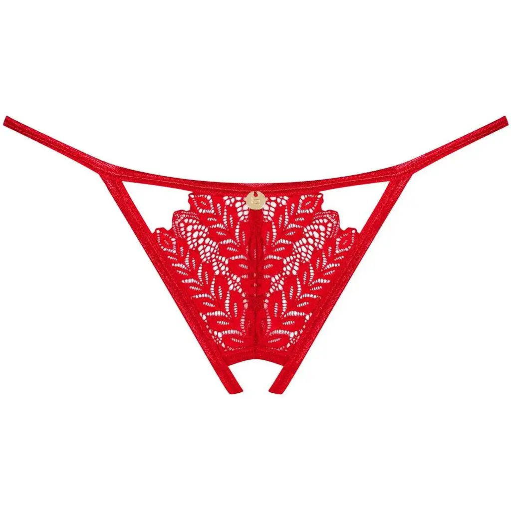 Трусики Obsessive Ingridia crotchless Thong XS/S - фото 3
