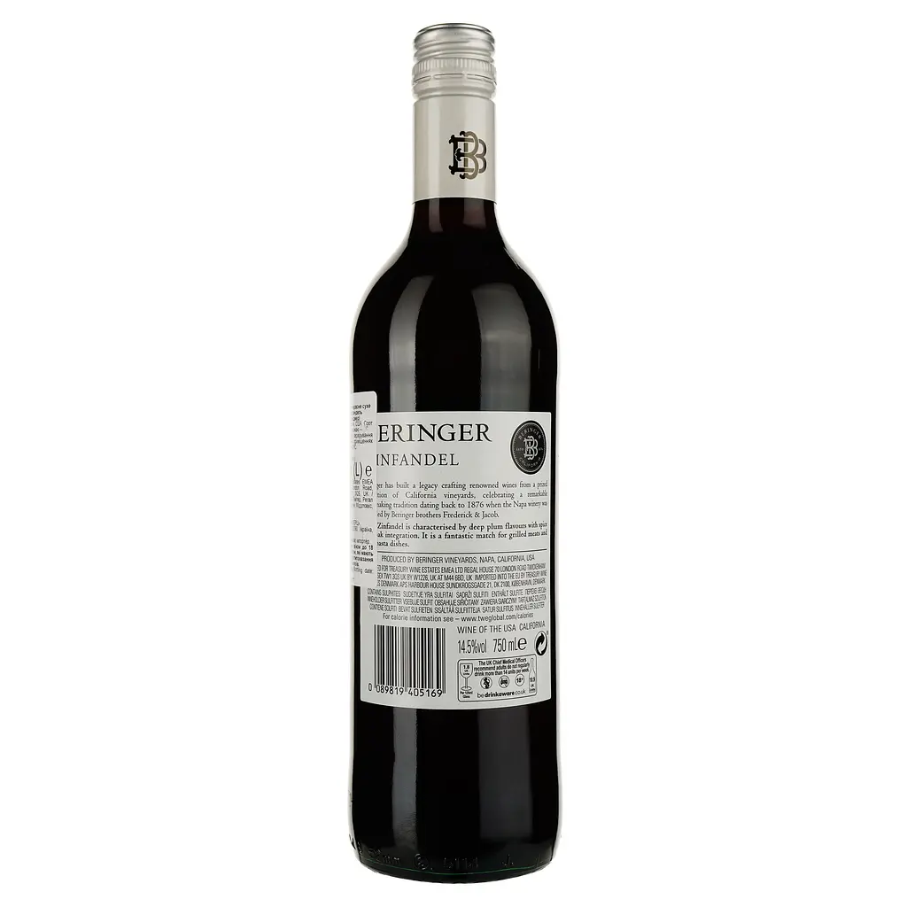 Вино Beringer Classic Zinfandel California червоне сухе 0.75 л  - фото 2