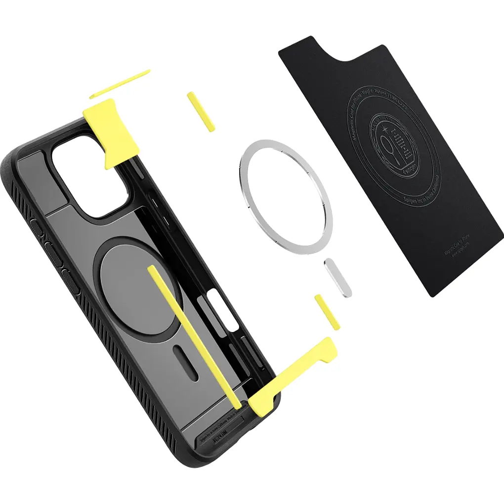 Чохол Spigen Rugged Armor with MagFit для Apple iPhone 16 Pro Matte Black (ACS08115) [115489] - фото 6