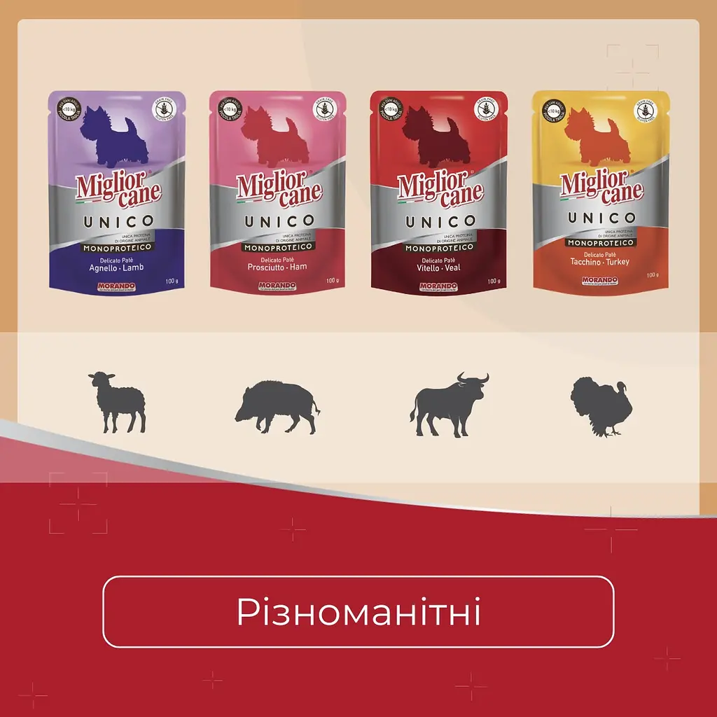 Вологий корм для собак Morando Migliorcane Unico паштет з ягняти 100 г - фото 4