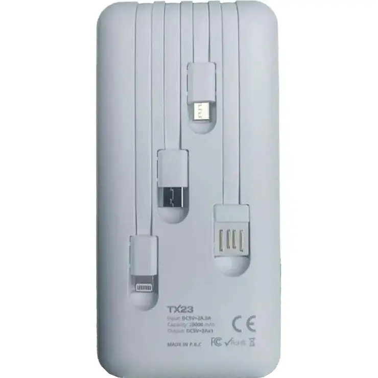 Внешний портативный аккумулятор Sertec Power Way TX23 20000 mAh (Белый) - фото 3