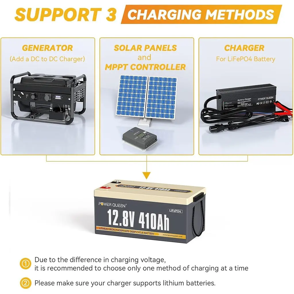 Акумулятор Power Queen LiFePO4 12V (12.8V/410Ah/5248Wh) (P12V410-250-BASIC-16-A250) [158031] - фото 8