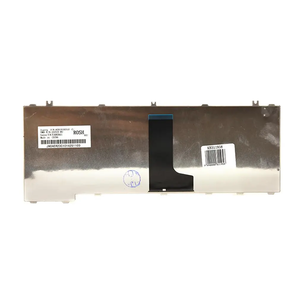 Клавіатура ноутбука PowerPlant TOSHIBA Satellite L600 чорна, чорний фрейм (KB311958) - фото 2
