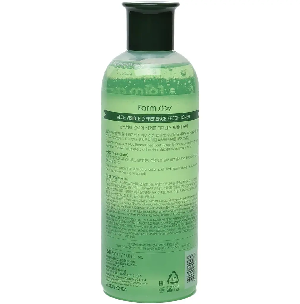 Тонер для лица FarmStay Aloe Visible Difference Fresh Toner 350 мл - фото 3