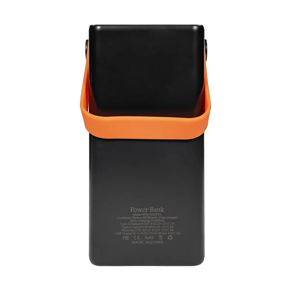 Повербанк 90000mAh Power Bank Kraft KPB-2490FCL Black 22.5W QC3.0 LED-ліхтар (43-00088) - фото 4