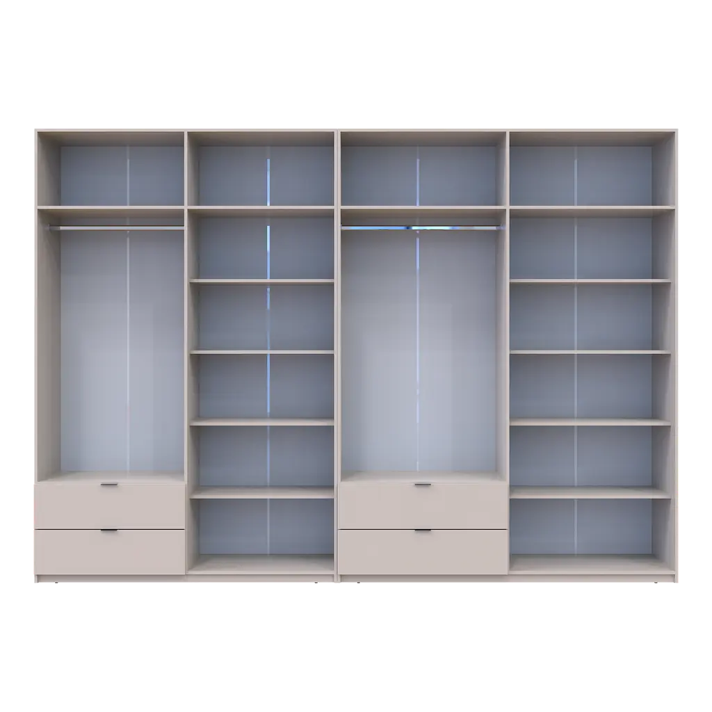 Шафа для одягу Doros Лукас Кашемір 4+4 ДСП 340х50х240 (42005140) - фото 5