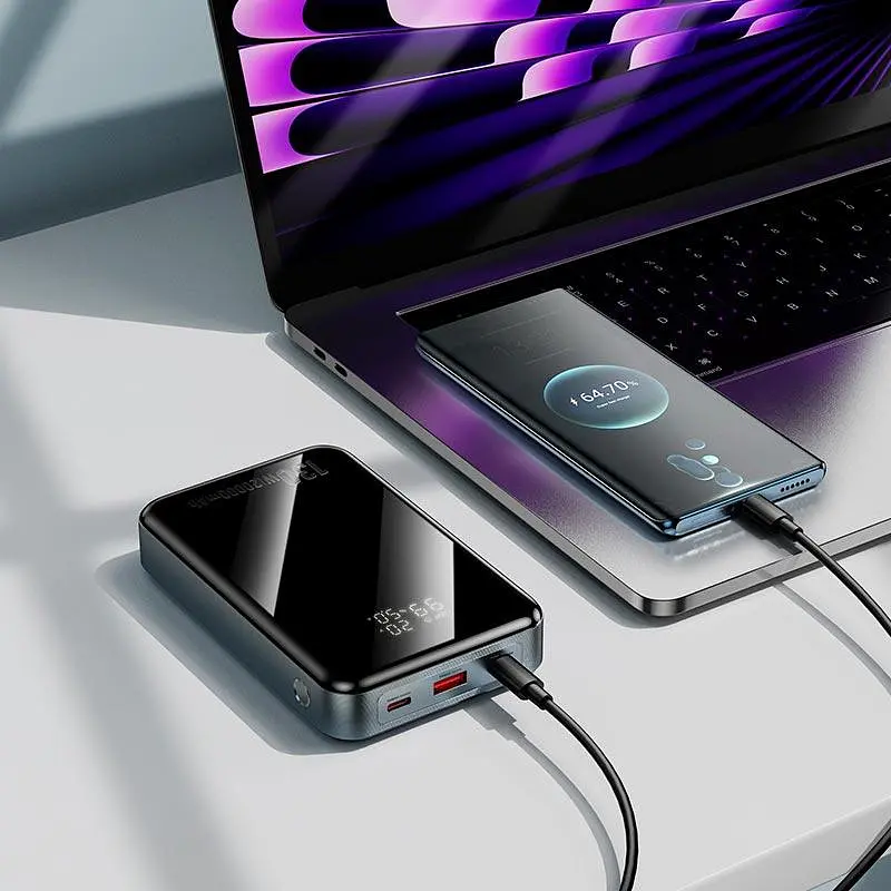 Зовнішній акумулятор - портативна зарядна батарея Hoco Q30A 20000mAh 130W чорна - фото 7