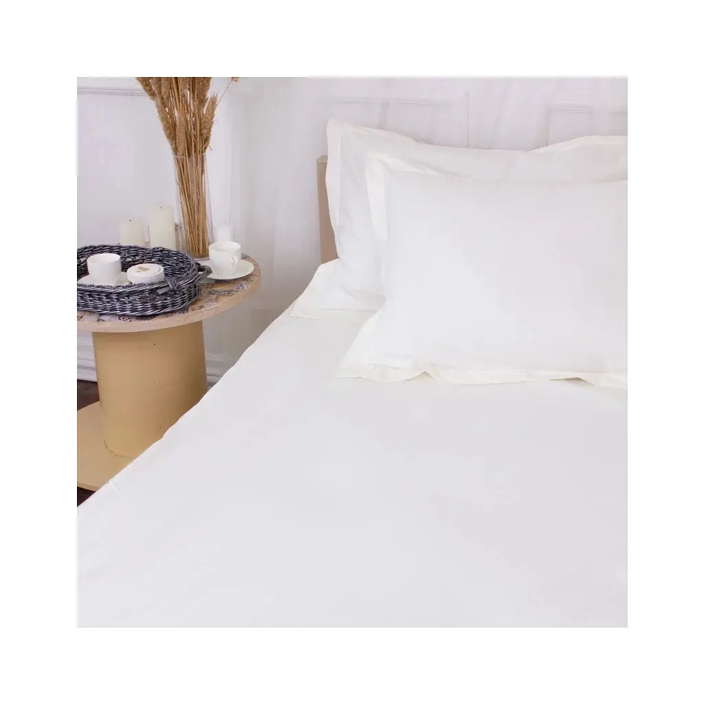 Постільна білизна MirSon Poplin Line 002 Milky White 200 x 220 (2200006277804) - фото 4