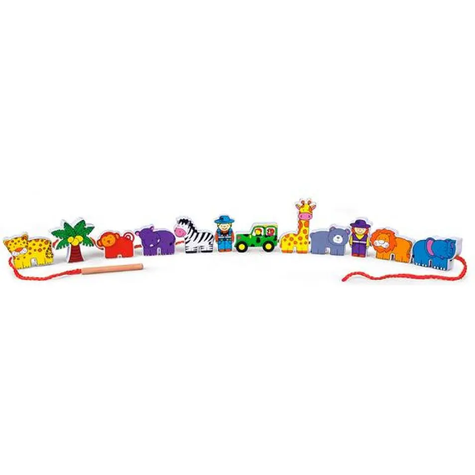 Дерев'яна шнурівка Viga Toys Зоопарк (59549) - фото 2