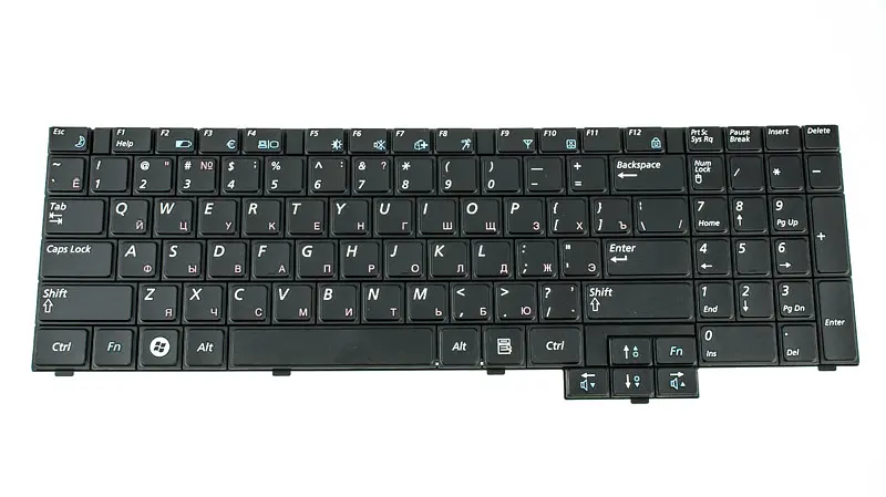 Клавіатура SAMSUNG (E352, E452, P580, R519, R523, R525, R528, R530, R538, R540, R620, RV508, RV510) rus, black, (оригінал) - фото 2
