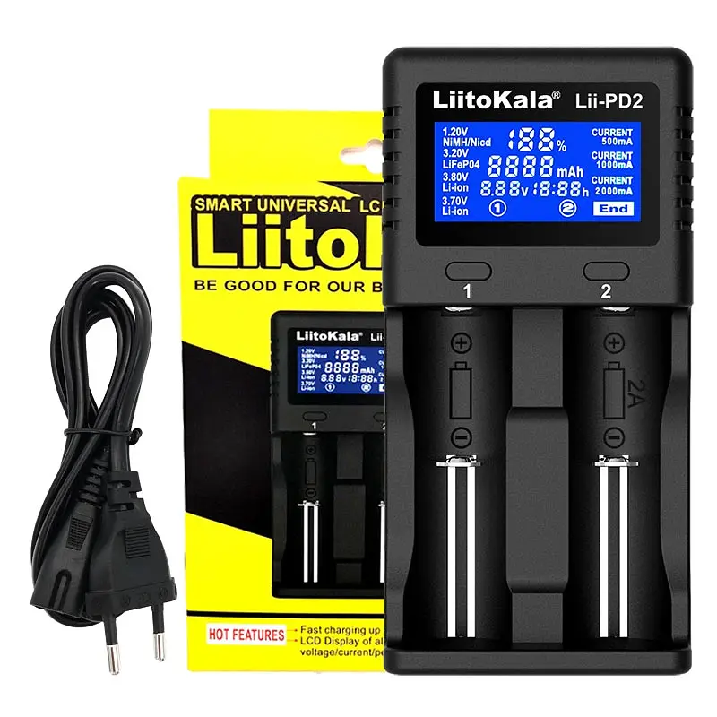 Зарядний пристрій LiitoKala Lii-PD2, 2x(LiOn/LiFePO4/NiMH/NiCd), display - фото 8