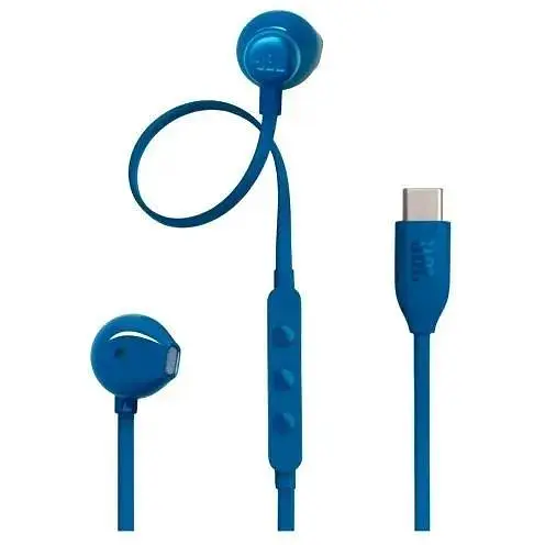 Навушники провідні JBL T310C USB-C (JBLT310CBLU) з мікрофоном сині - фото 6