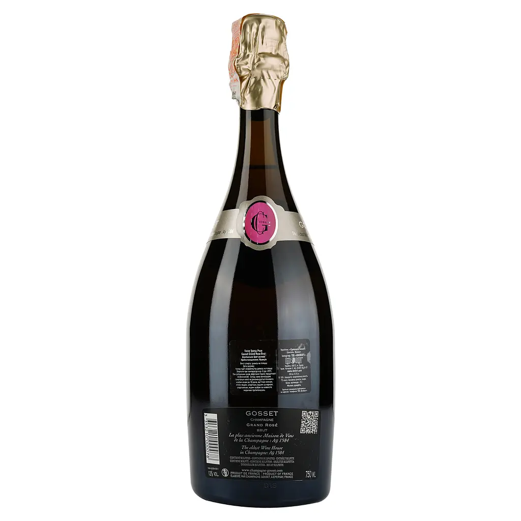 Уцінка. Шампанське Gosset Grand Rose, рожеве, брют, AOP, 12%, 0,75 л  - фото 2