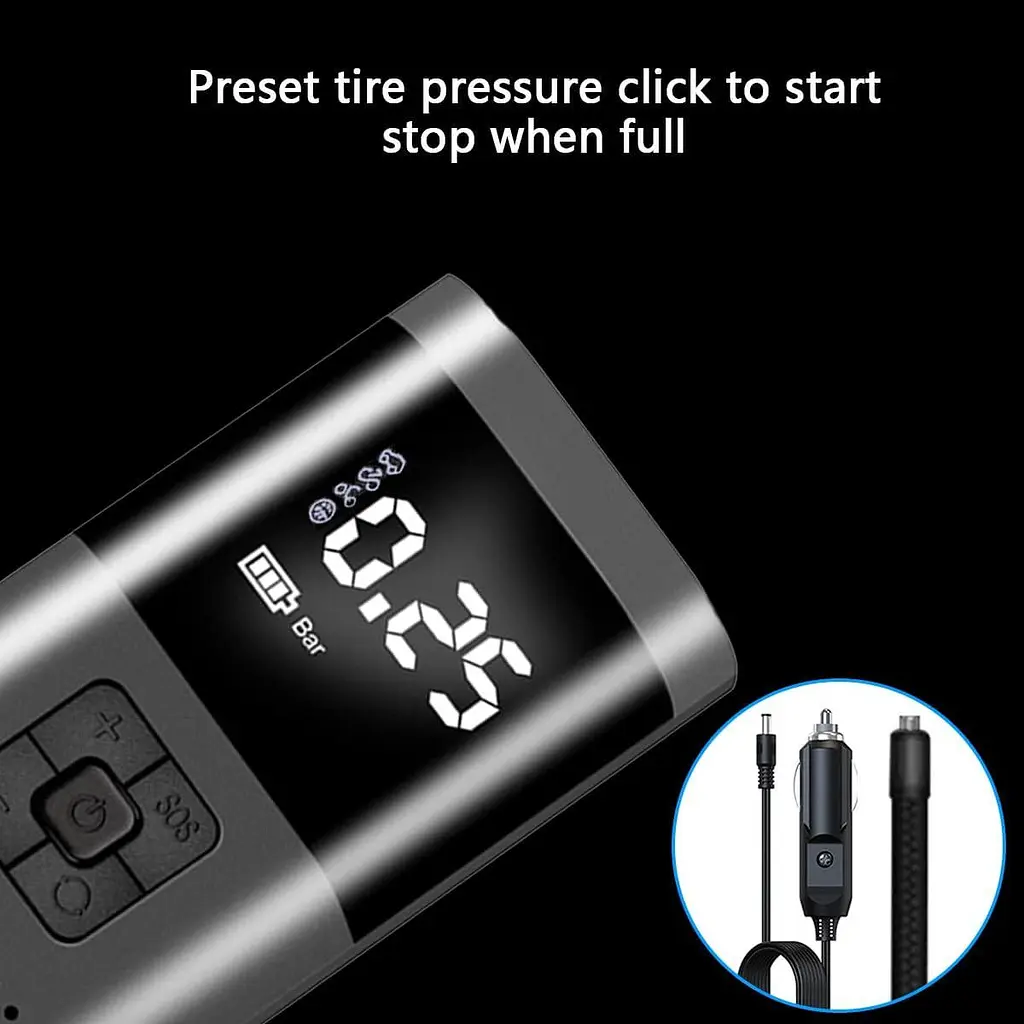 Портативний компресор Wireless Pump 12В ST5509D ∙ Багатофункціональний портативний Wireless Pump компресор - фото 6