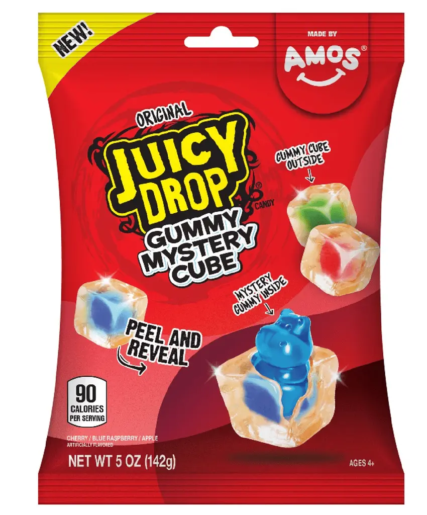 Жувальні цукерки Amos Juicy Drop Gummy Mystery Cube Original 142г