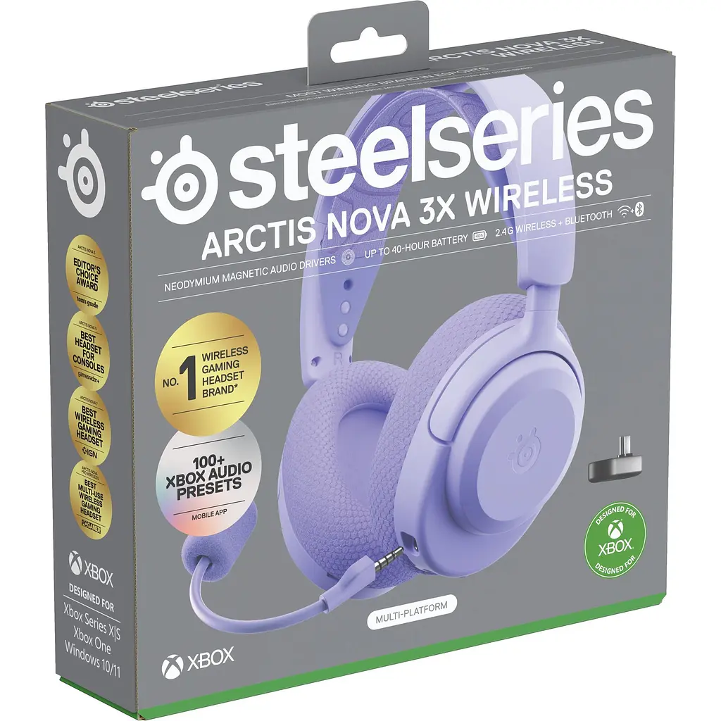 Ігрові навушники SteelSeries Arctis Nova 3X Wireless for Xbox Lavender (61693) [143300] - фото 6
