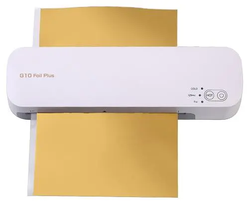 Ламінатор A4, D&A Vision G10 Foil Plus, White, 125 мкм, фольгування, холодне ламінування, регулювання температури, стартовий набір витратних матеріалів, 360 x 112 x 65 мм, 1.1 кг - фото 2