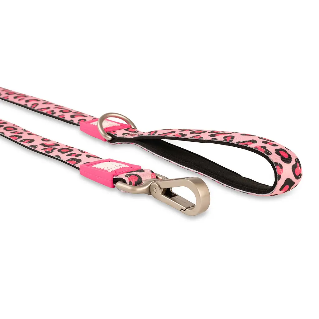 Повідець короткий для собак Max & Molly Short Leopard Pink L 2.5 x 120 см - фото 3