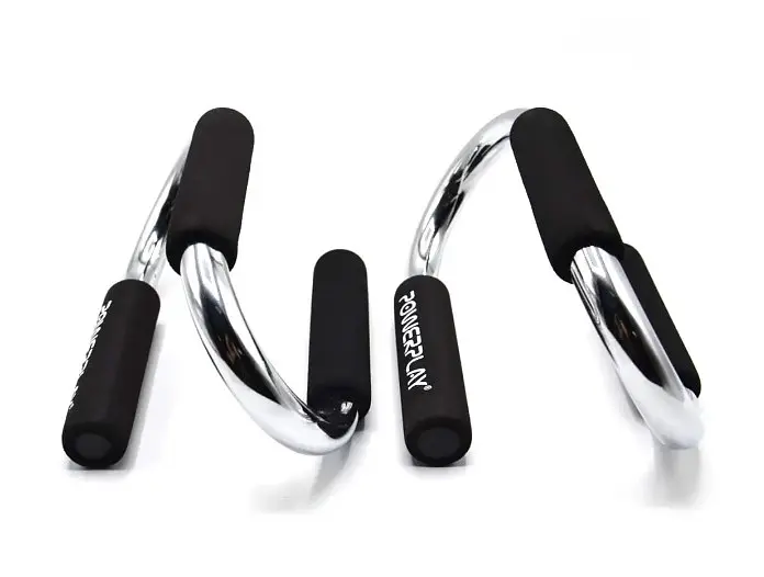 Упори для віджимань PowerPlay 4318 Push-Up Bars Stell металеві (S-подібні) (PP_4318) - фото 3