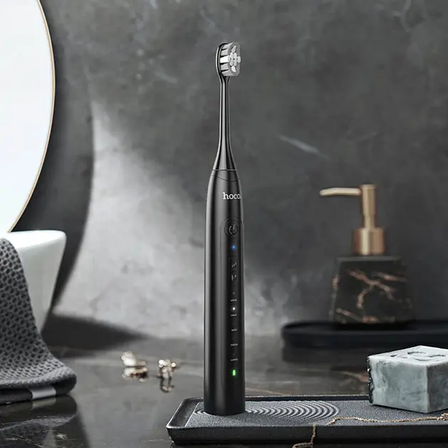 Електрична зубна щітка Hoco HP60 Wave Electric Toothbrush Black - фото 4