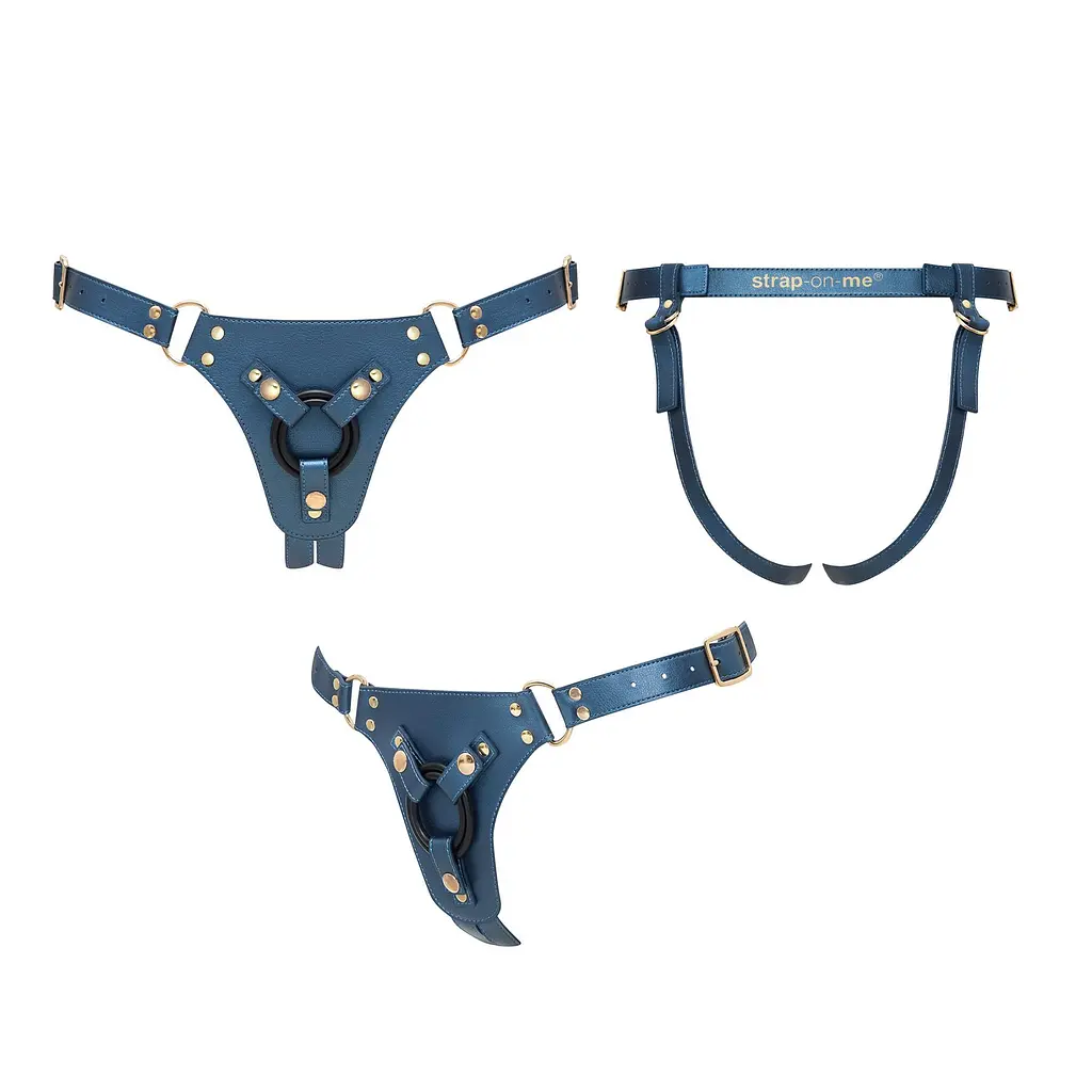 Трусики для страпона Strap-On-Me Harness Generous Blue, One Size - фото 2