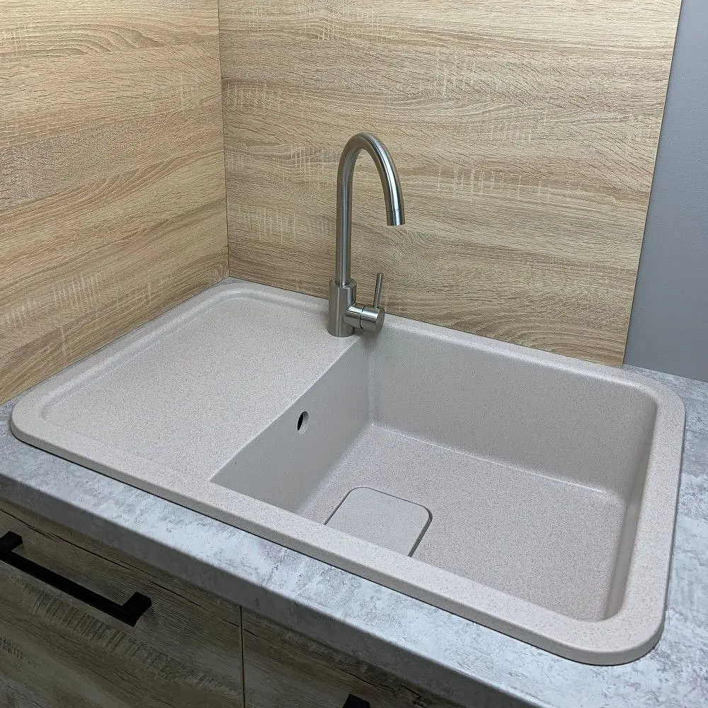 Кухонна мийка Adamant EXISTENCE avena 775x505x190 мм, з крилом 77,5 см - фото 3