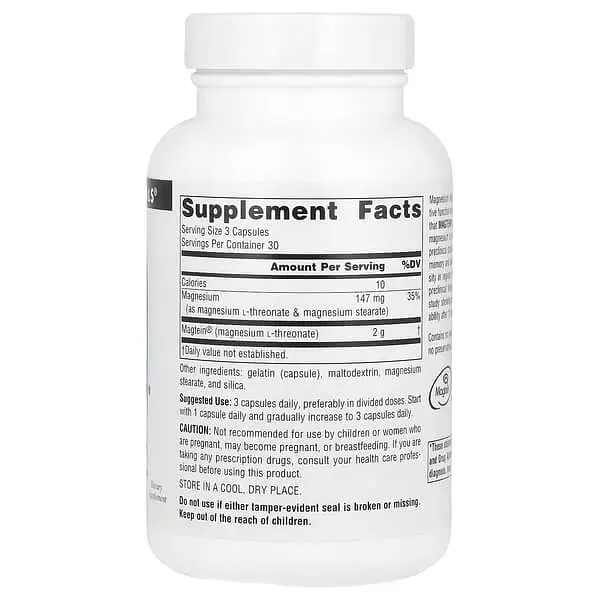 Магній Magtein® Magnesium L-Threonate 90 капсул Source Naturals vit0005486 - фото 2