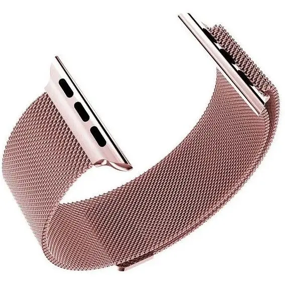 Ремінець DK CDK для Apple Watch 44mm (Series 4 / 5 / 6 / SE1 / SE2) Метал Milanese Loop (05527) (pink rose) - фото 3