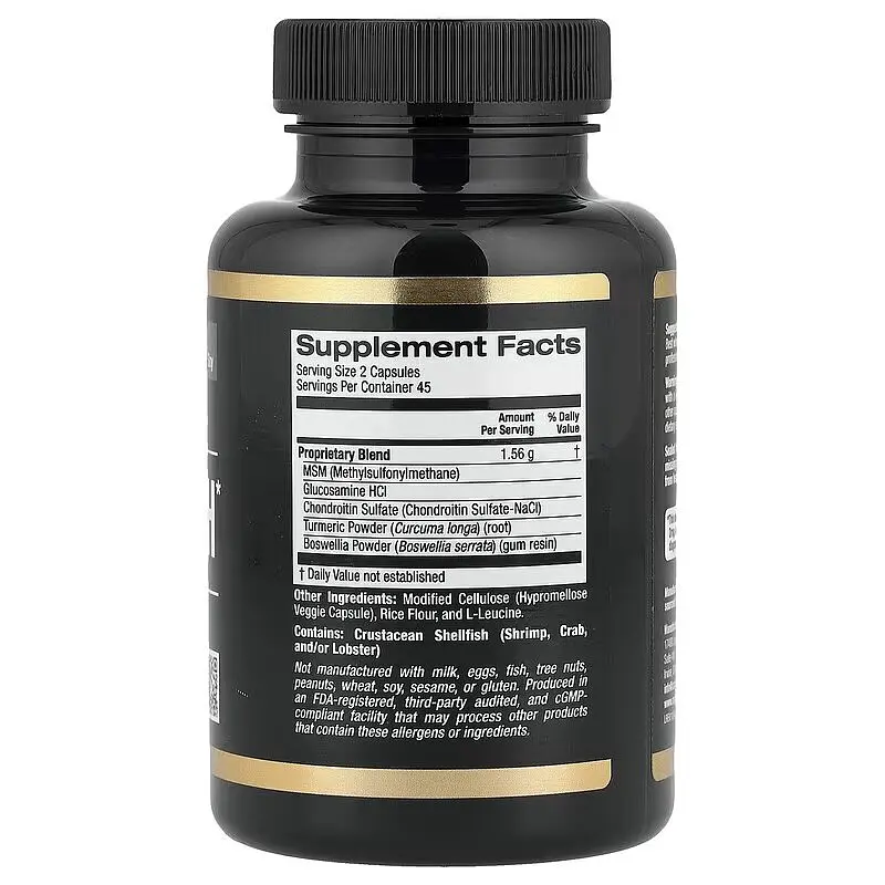 Для суглобів та зв'язок California Gold Nutrition Sport Joint Health, 90 вегакапсул - фото 2
