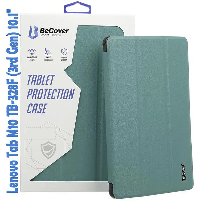 Чохол-книжка BeCover Smart для Lenovo Tab M10 TB-328F (3rd Gen) 10.1 Темно-зелений (708283) - фото 4