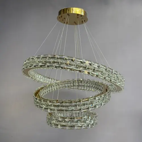 Люстра Linisoln 7896-80x60x40 метал, кришталь, LED, 110 Вт, 60-130 см, освітлювана площа 20-22 кв. м, пульт dimmer - фото 2