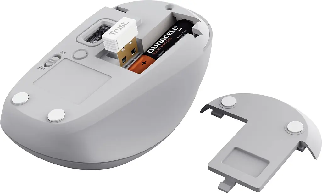 Компьютерная мышь Trust Yvi+ Compact Multi-Device WL/BT/USB-A белый teh0014040 - фото 4