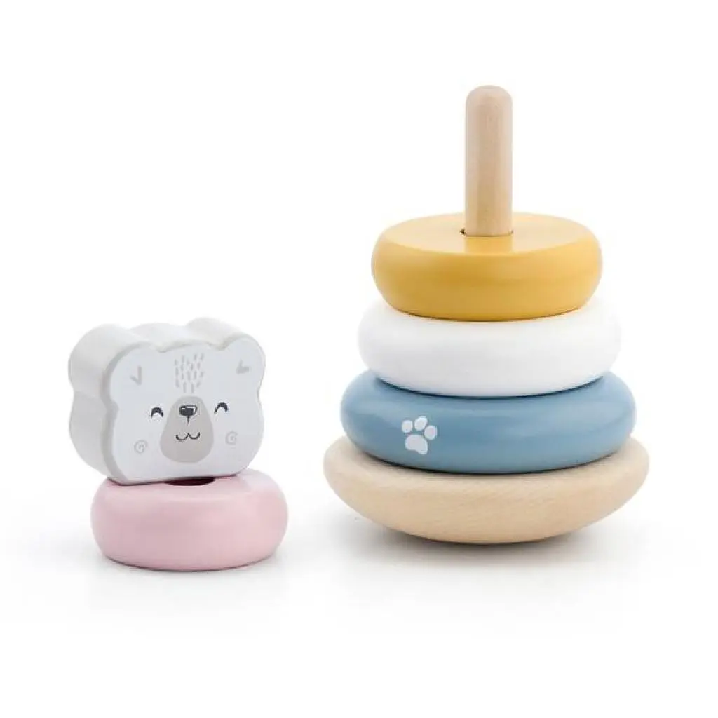 Розвивальна іграшка Viga Toys Пірамідка PolarB Білий ведмідь (44005) - фото 3
