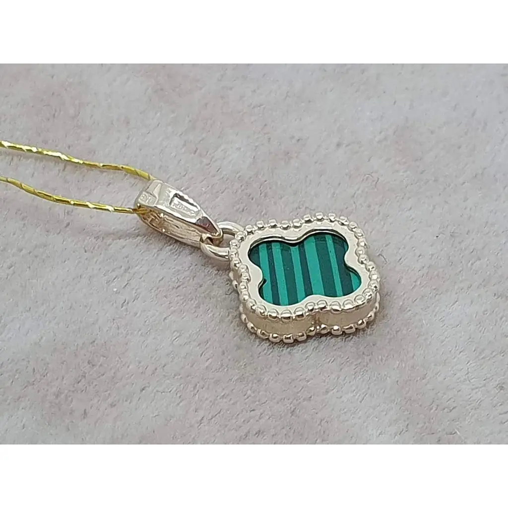 Золота підвіска Платон Конюшина з малахітом. 2П125/71Б - фото 3