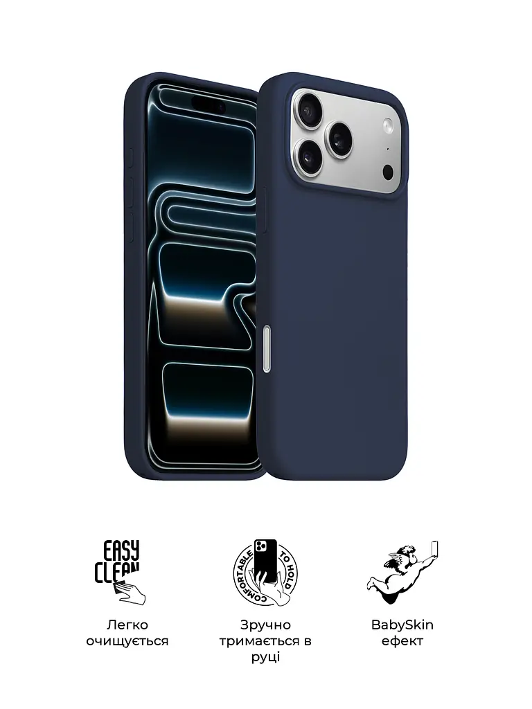 Силиконовый чехол с MagSafe для Apple iPhone 17 Pro Max, ICON2 MagCase, синий, противоударный, панель с мягкой подкладкой, защита всего корпуса, поддержка беспроводной зарядки, совместим с защитными стеклами и пленками, ArmorStandart (ARM86681) - фото 3