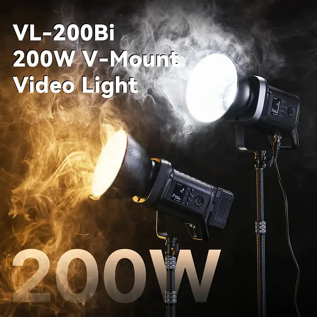Видеосвет Ulanzi Vijim 200W Bi-Color Video Light UV-L079CNA1 VL200Bi Black - фото 6